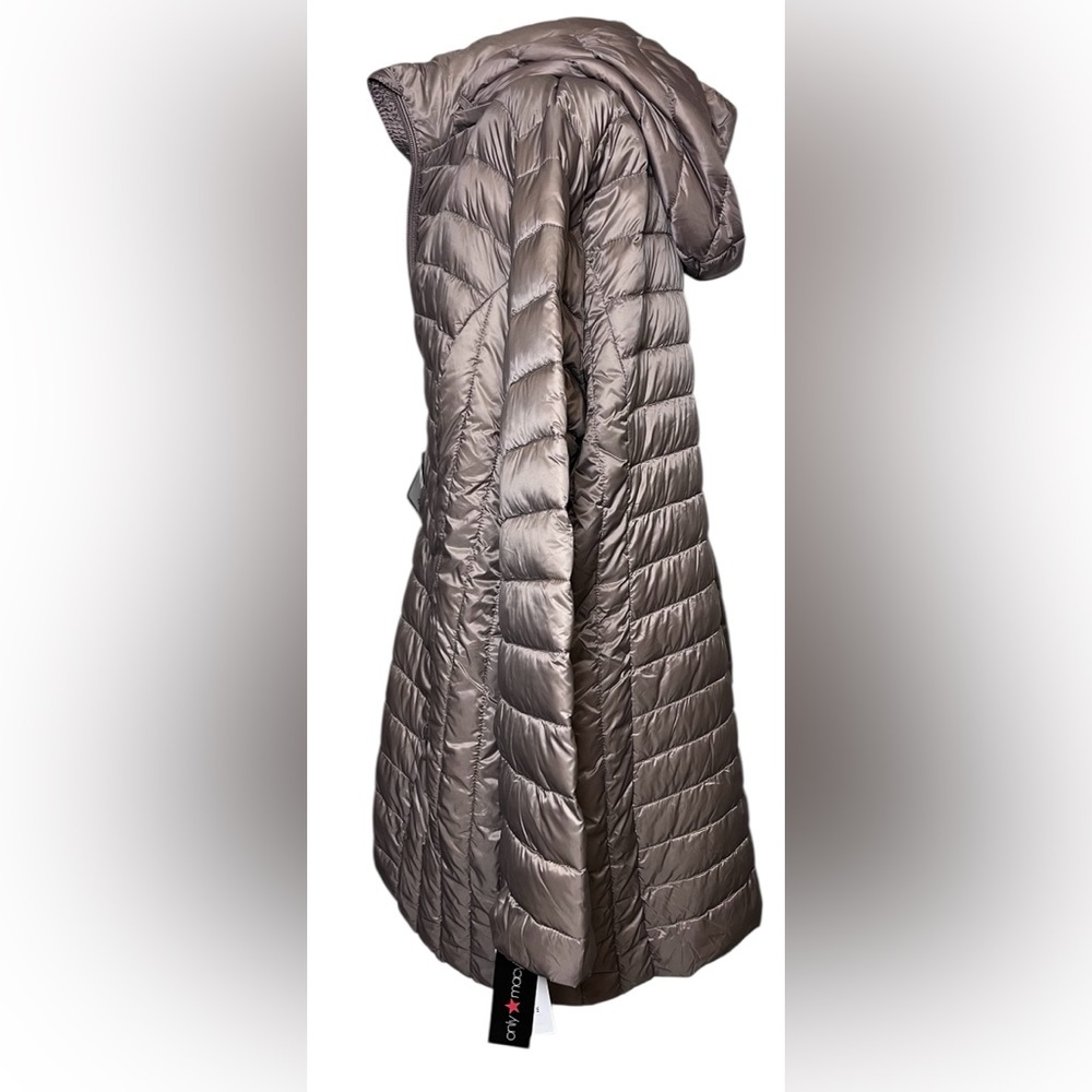 32 Degrees Heat NWT Women's Hooded Packable Down Puffer Jacket Taupe Brown 2X LG - Picture 6 of 14